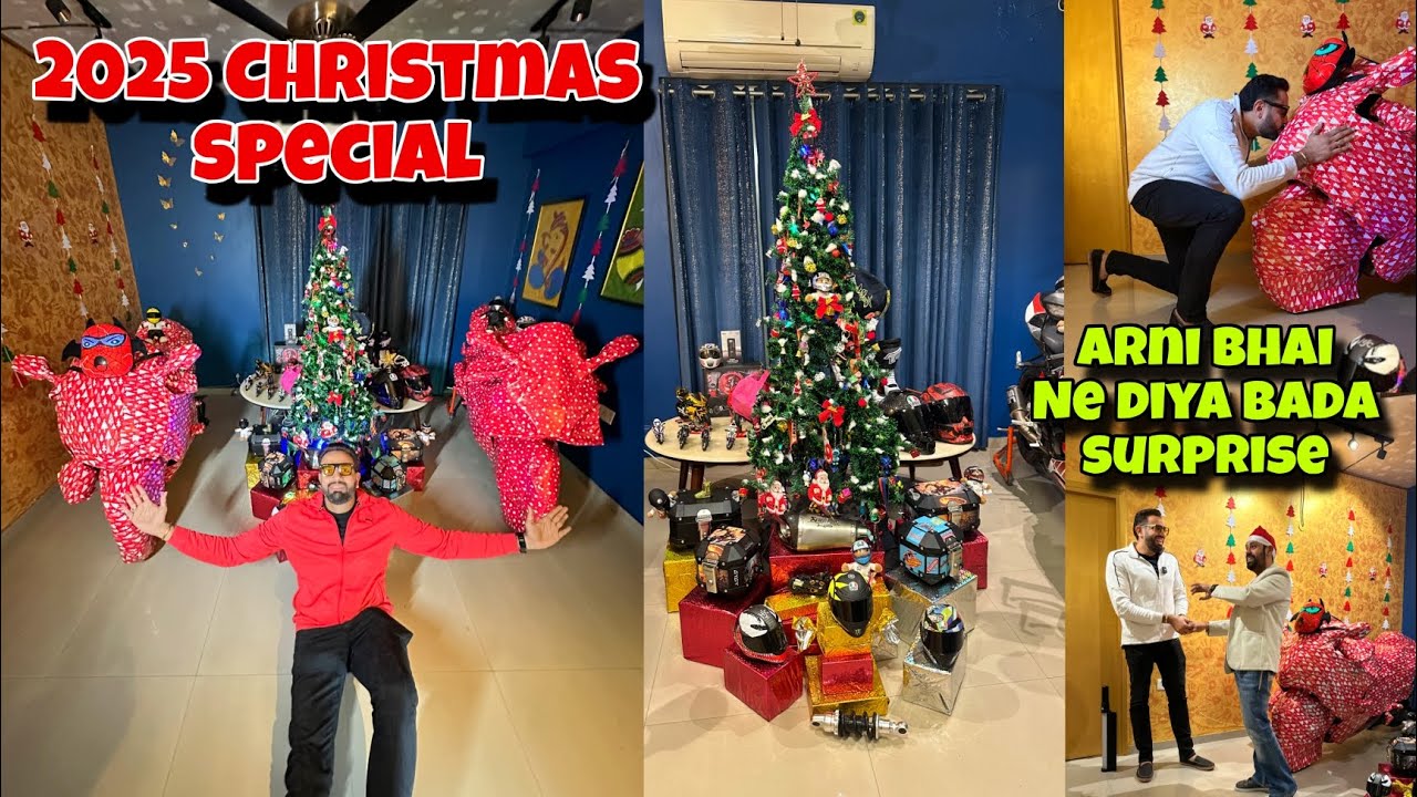 Christmas special Aerox 155 modification | Christmas tree loaded with full of bike accessories✌️🔥