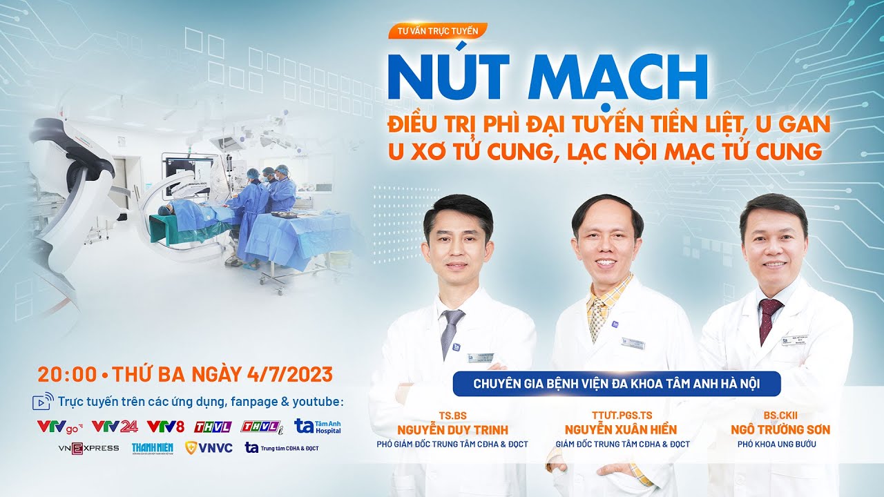 🔴[Trực tiếp] Nút mạch: Điều trị phì đại tuyến tiền liệt, u gan, u xơ tử cung, lạc nội mạc tử cung