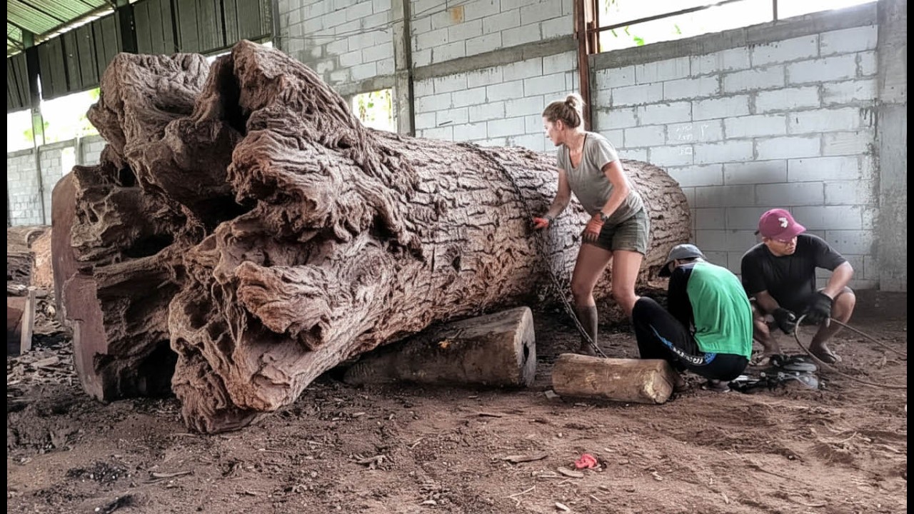200 Year Old Wood Found Underground‼️High End Furniture Making Process I sawmill🌲