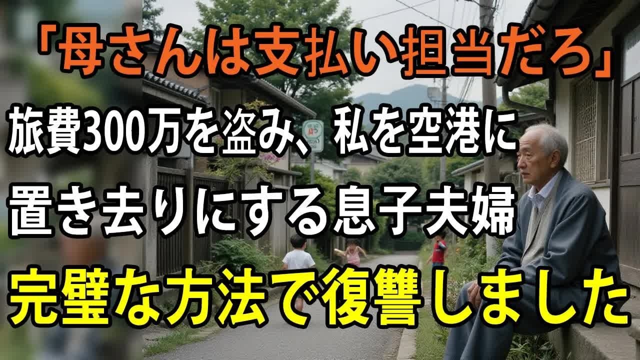 「お前は支払い担当だから」家族旅行当日に”旅行費用300万円”を盗んで私を空港に置き去りにする息子夫婦→予約を即キャンセルし10倍返しで復讐してやった結果【シニア