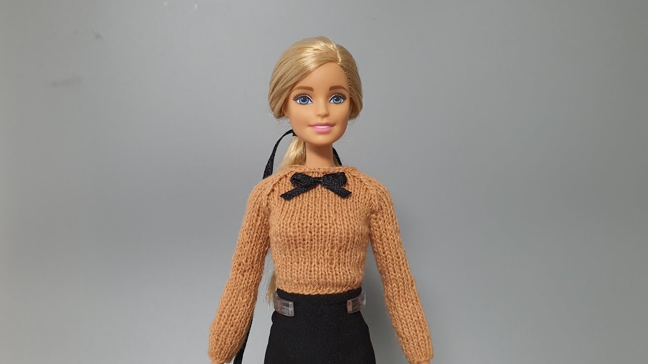 barbie fashion:barbie sweater,how to make sweater for barbie