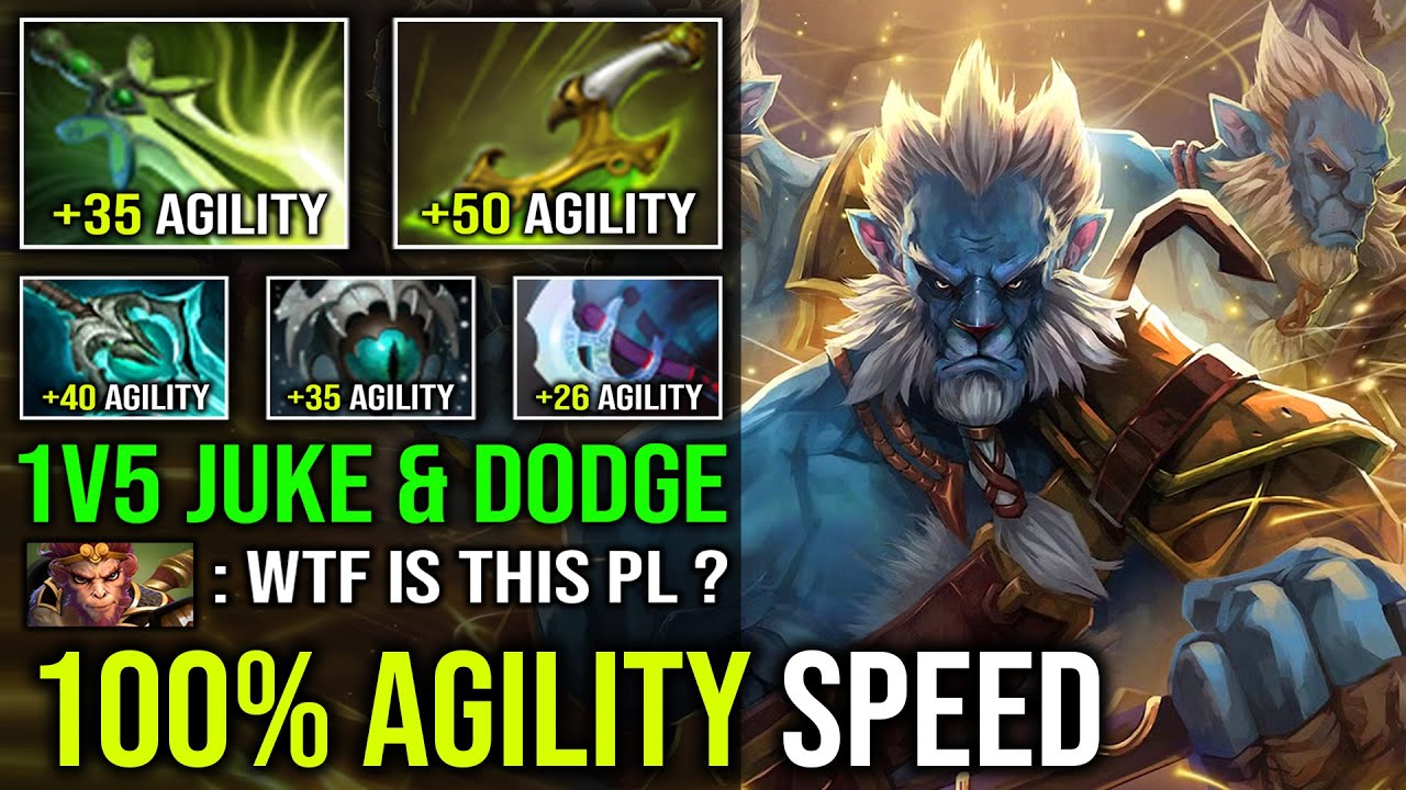 WTF 100% Max Agility Speed 1v5 Swift Blink Juke & Dodge Level 30 Super Phantom Lancer Dota 2