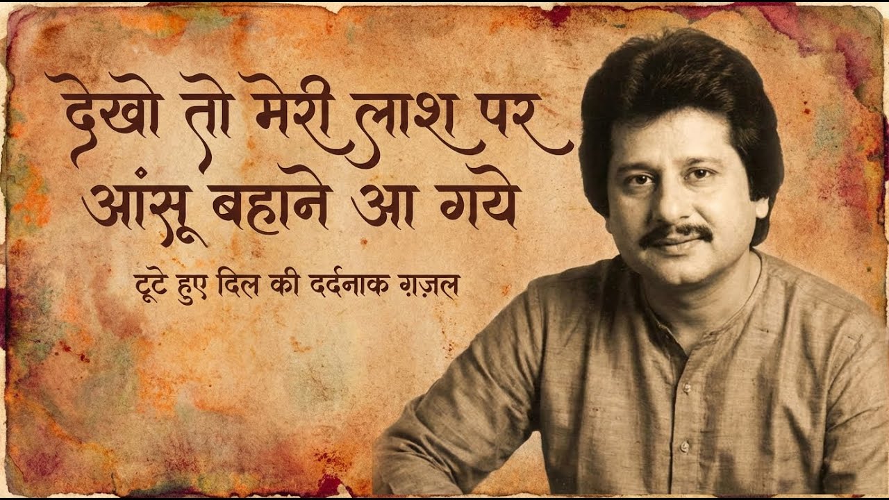 देखो तो मेरी लाश पर आँसू बहाने आ गए Sad Ghazal Bewafa Ishq Ghazal #sadghazal #ghulamali #sadsong