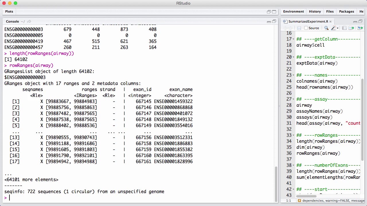 SummarizedExperiment - Bioconductor for Genomic Data Science