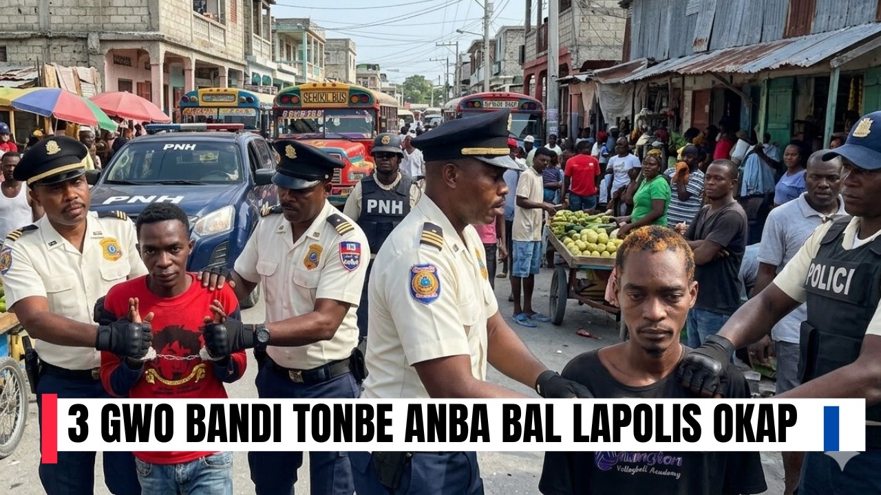 FLASH! 3 GWO BANDl mouri anba kout bal lapolis Okap, 2 lot anba kò, plizyè zam sezi