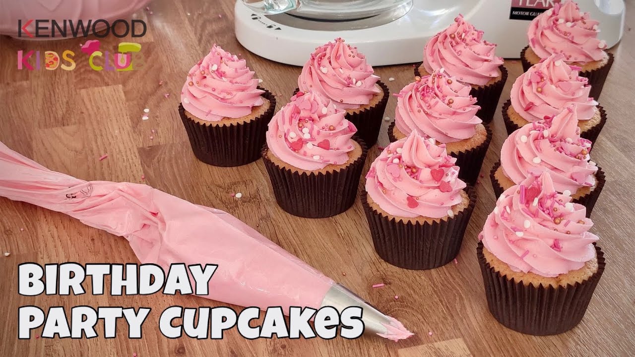 Birthday Party Cupcakes | Baking with Kids | How to | Piping | Recipe | Kenwood Kids Club | Ep155