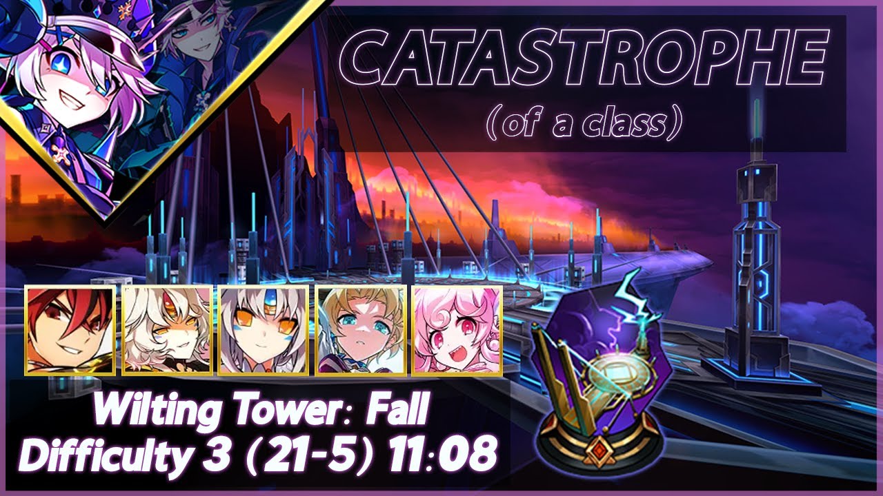 [Elsword NA/엘소드] Catastrophe (of a class) Wilting Tower: Fall [Lv.3] 21-5 카타스트로피 영락의 탑: 멸 3단계 클리어