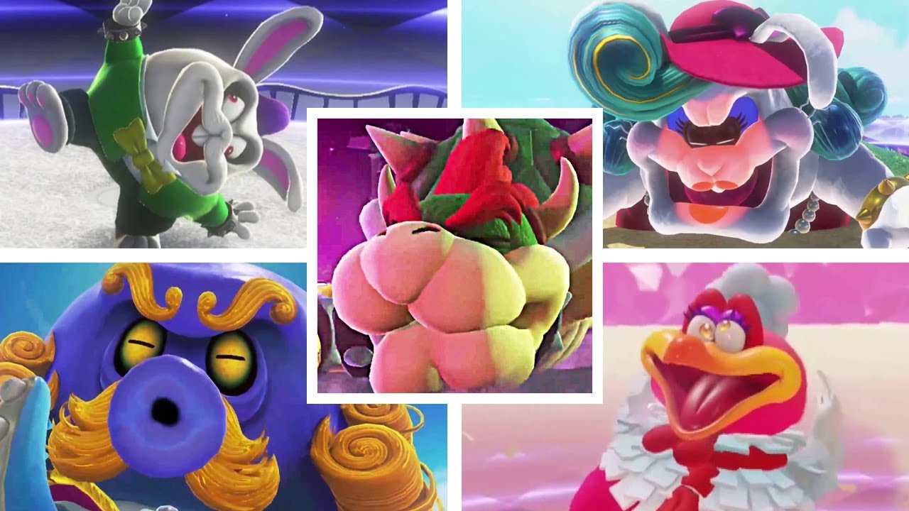 Super Mario Odyssey: All Bosses Death Animation
