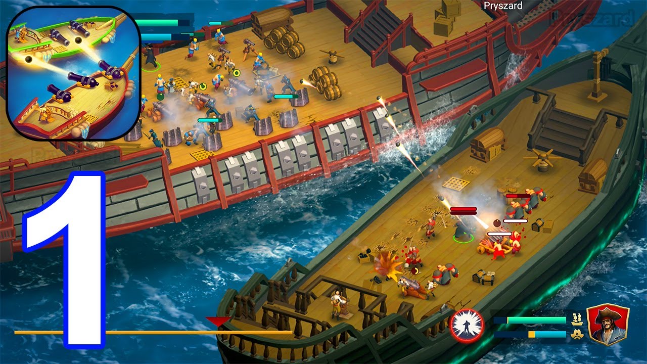 Pirate Ships Build and Fight - Gameplay Walkthrough Part 1 Tutorial Ship War Army Pirate Commander