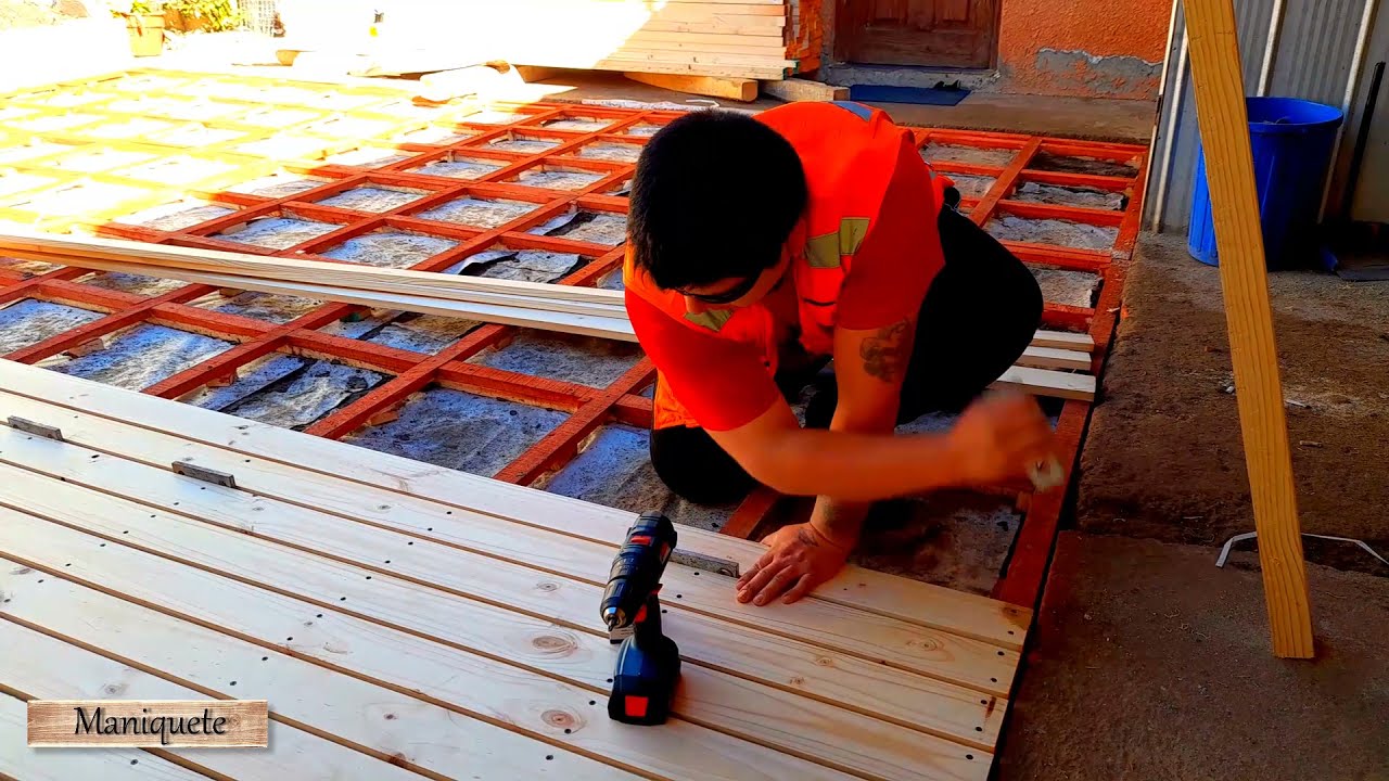 Piso de Madera Estilo Deck Sobre Tierra Madera de Pino