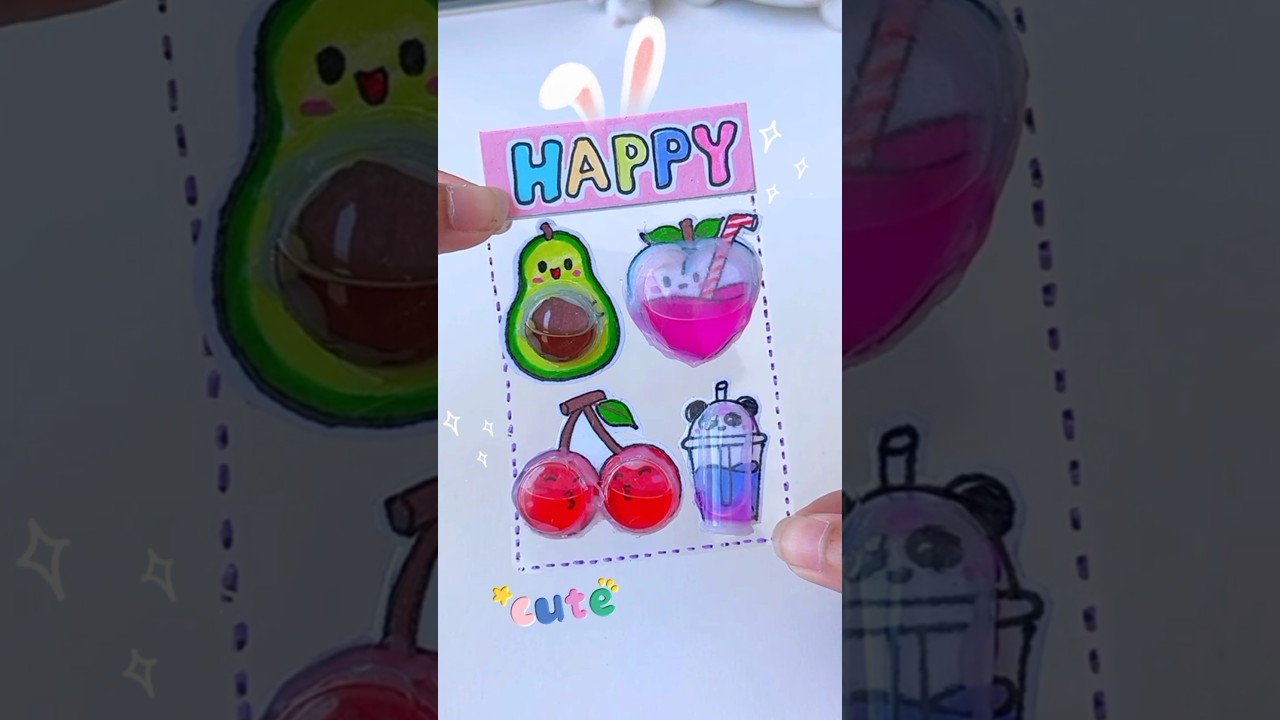 DIY easy 3D stickers #shorts #tonniartandcraft #love #craft #cute #diy