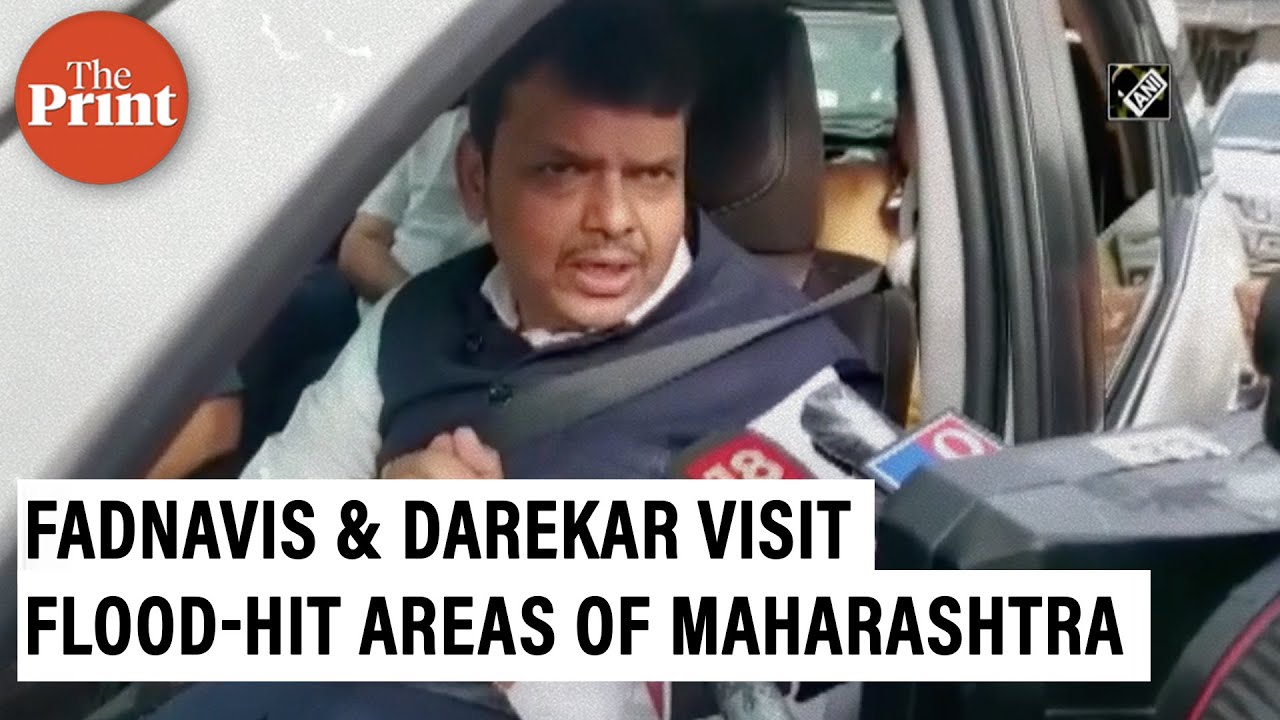 Devendra Fadnavis, Pravin Darekar visit flood-hit areas of Maharashtra