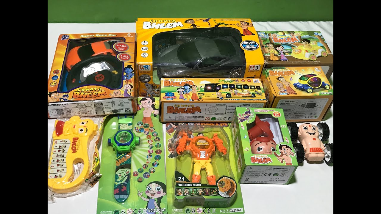 2020 Collection of Chhota  BHEEM CAR, BHEEM ROBOT WATCH,PROJECTOR WATCH,STUNT CAR,CHHOTA BHEEM TOYS