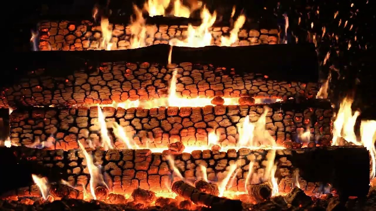 Cozy Fireplace with Gentle Rain for Deep Sleep