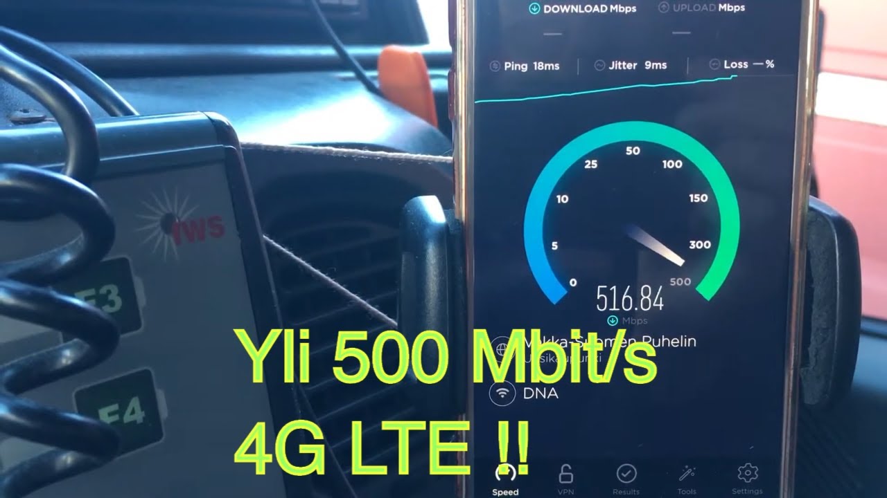 LTE 4G Speedtest Huawei B818 over 500Mbit/s