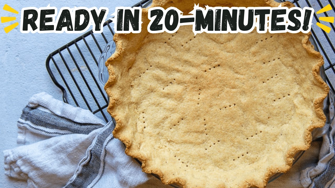 Простое приготовление основы для пирога из миндальной муки за 20 минут (без раскатывания!)