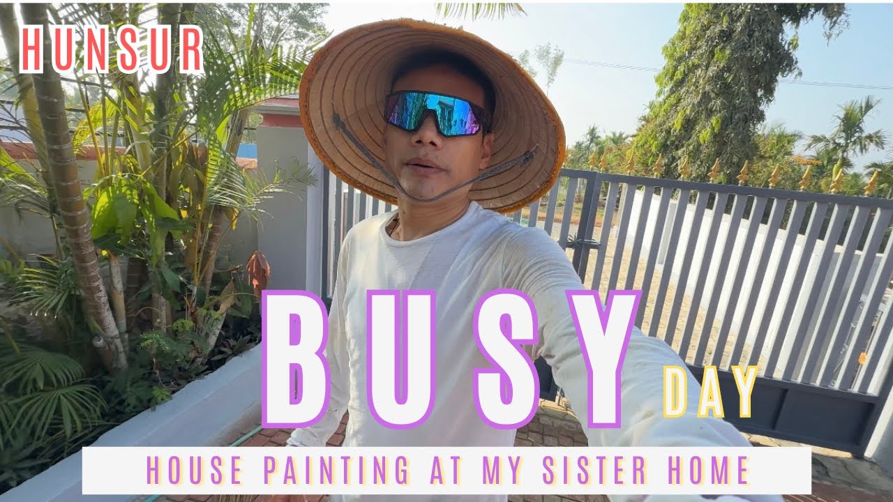 Losar Is Near A Busy Day of House Painting at My Sister House in Hunsur. #tibetanvlogger 