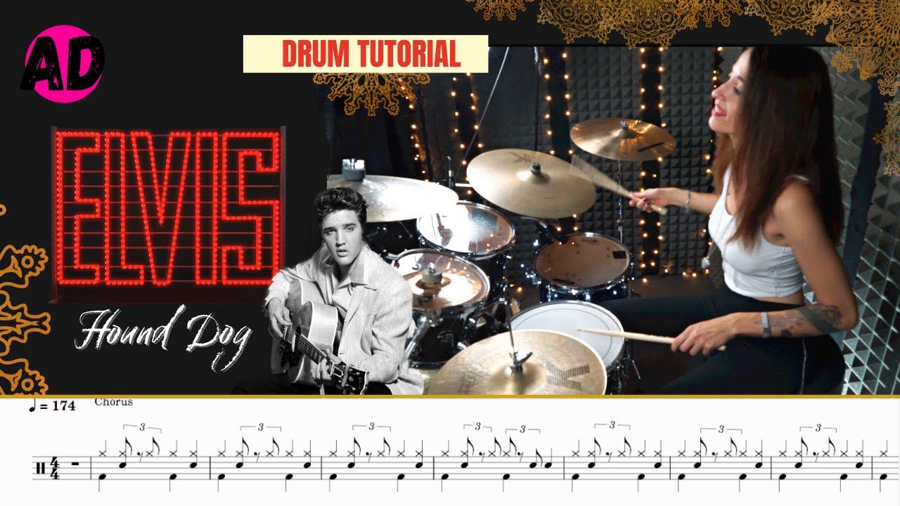 Hound Dog - Elvis Presley - Drum Cover (Drum Score)
