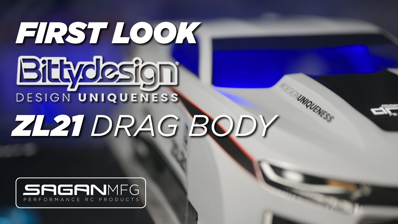 FIRST LOOK! ZL21, Bitty Design's first body ever for 1/10 Drag racing.