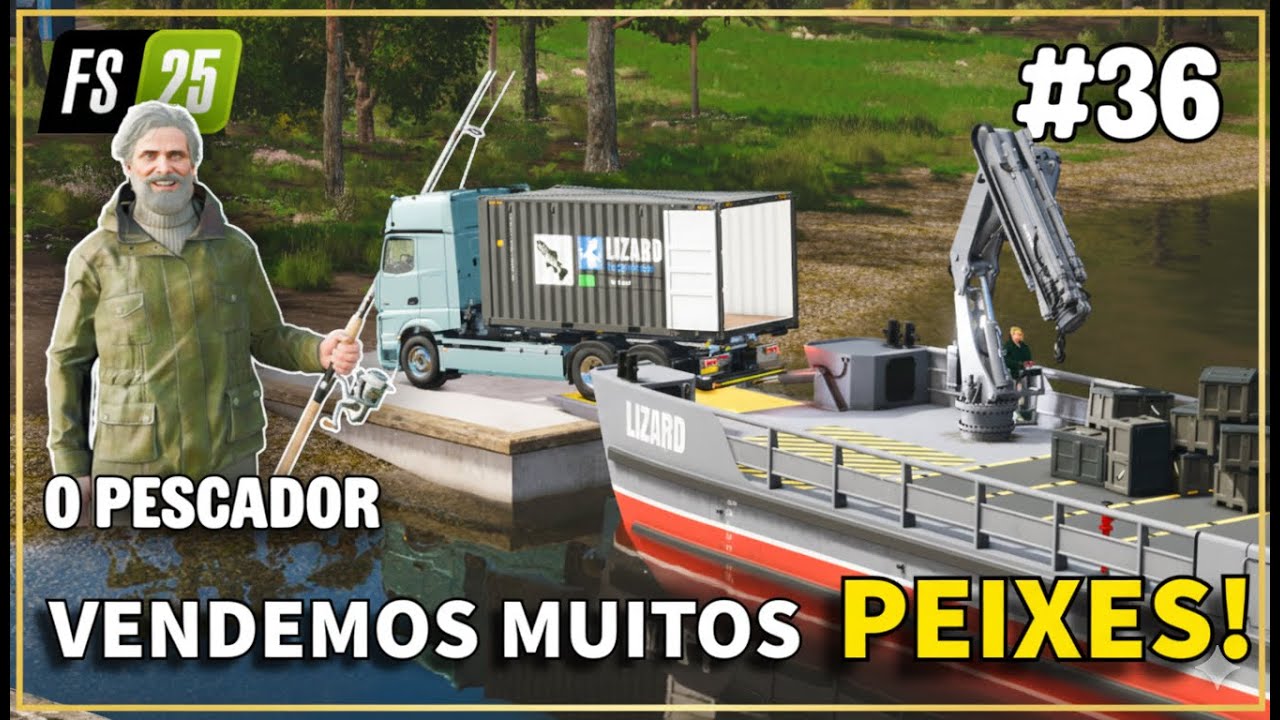 💰LUCRO ABSURDO com Venda de PEIXES! Plantio de Soja | O PESCADOR #36 Farming Simulator 25