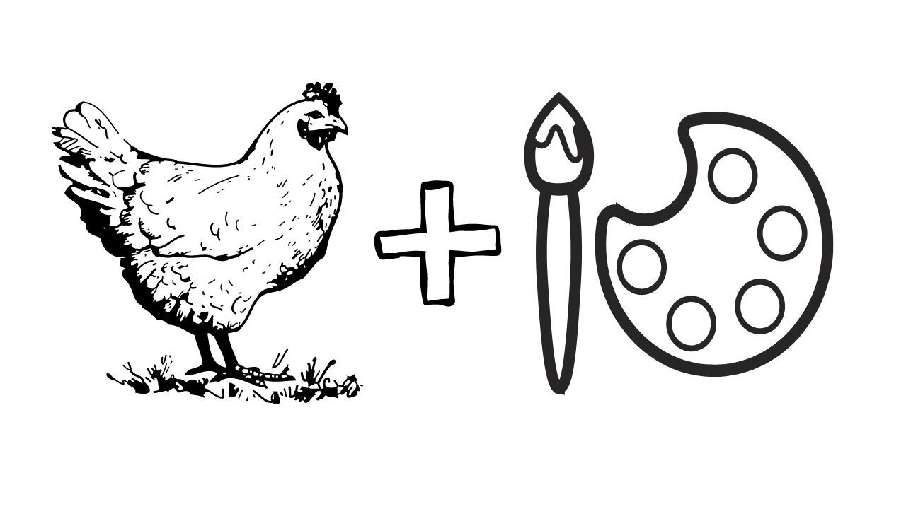 Chicken art therapy