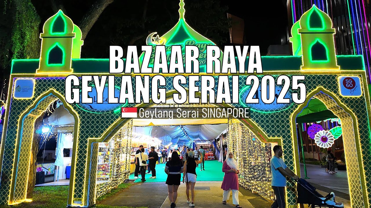 Largest Ramadan Market in Singapore! Bazaar Raya Geylang Serai 2025 🇸🇬 Virtual Walking Tour [4K]