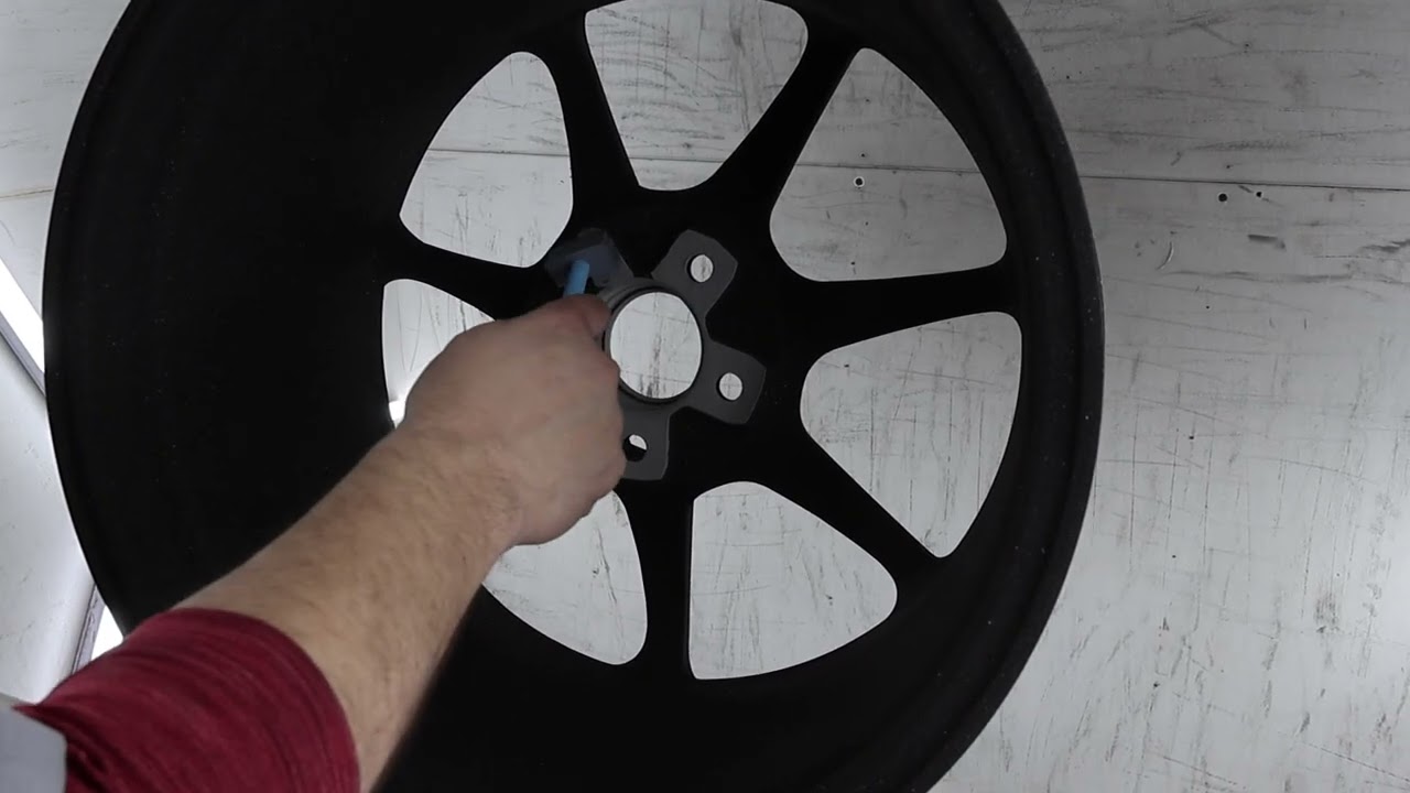 Cleaning the mating surface on some powder coated wheels