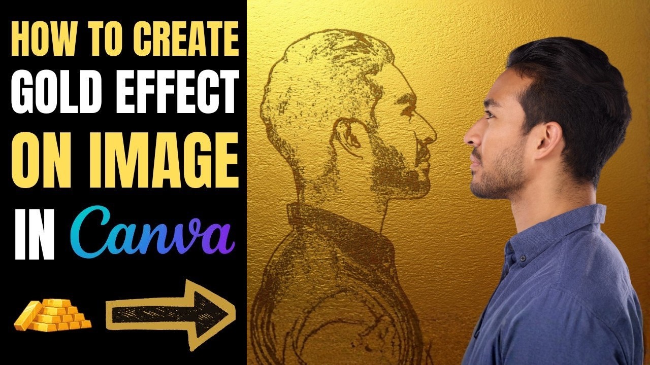How to create GOLD Effect on image in Canva! | Clever Hack to get Results!