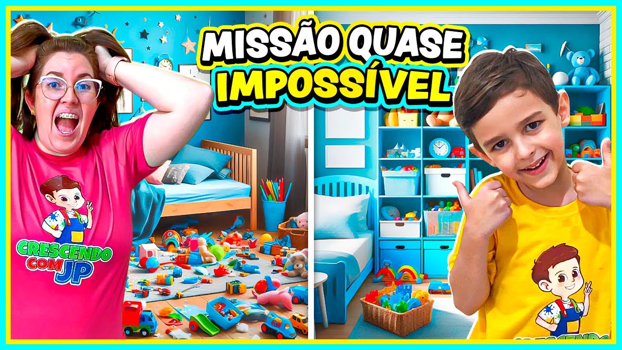 Transformamos a bagun&ccedil;a em um QUARTO INCR&Iacute;VEL - Crescendo com JP