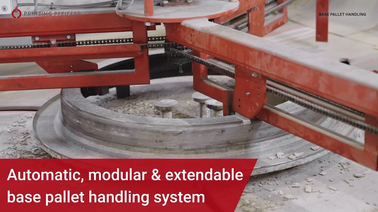 An automatic base pallet handling system by PRINZING PFEIFFER