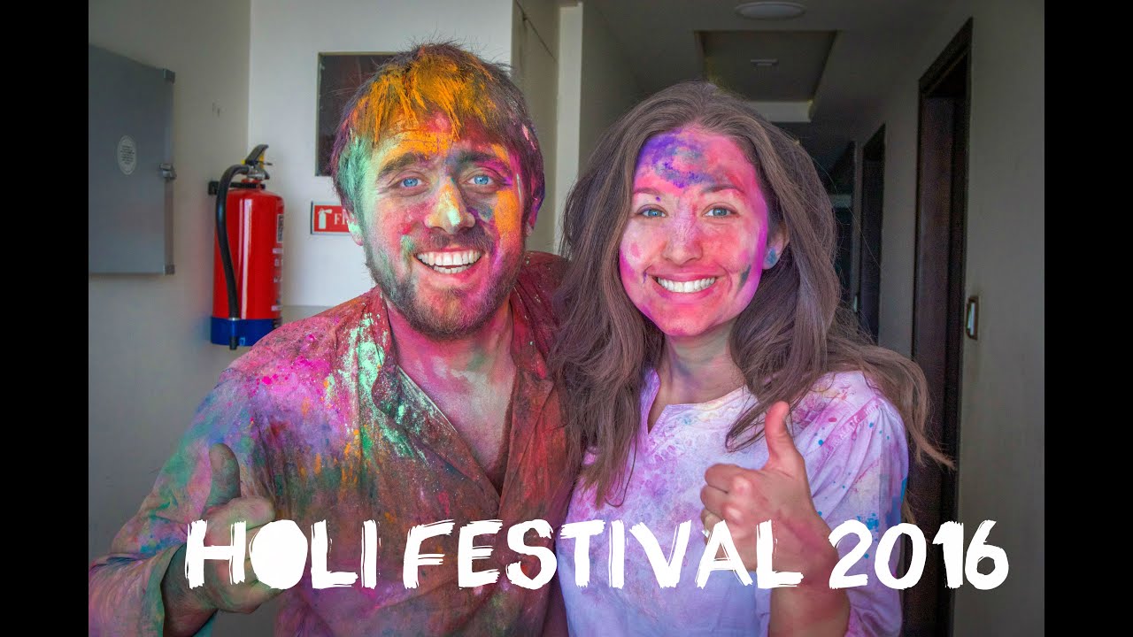 Holi Festival 2016 in India (Mathura) celebrations