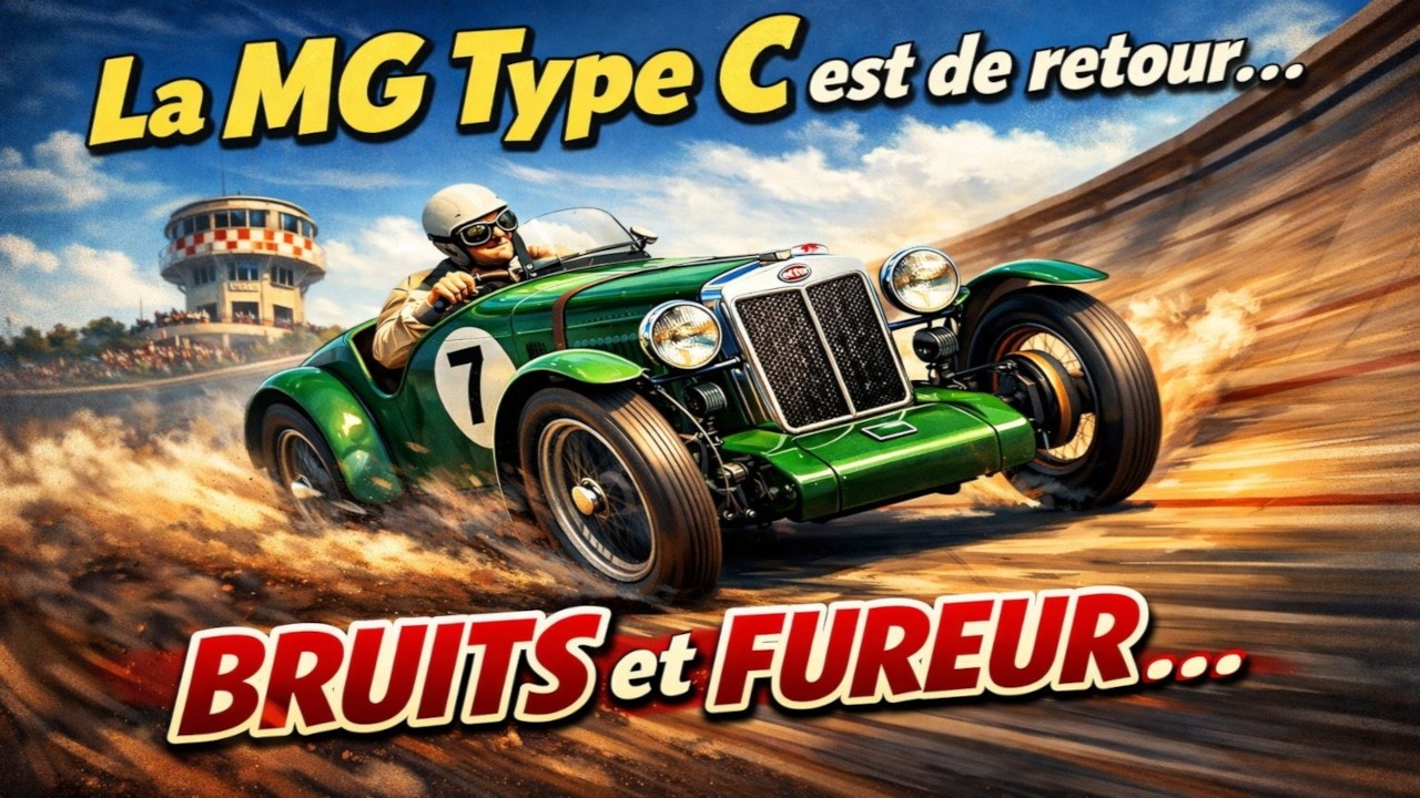 De retour à Montlhéry la MG Type C de 1930 est éblouissante...