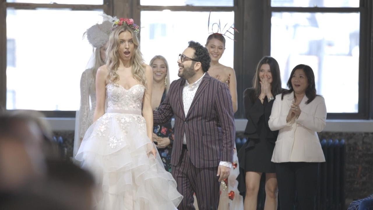 Runway Model Gets Engaged During Wedding Dress Fashion Show