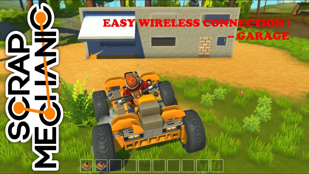 Scrap Mechanic - wireless garage - EASY to set up - editable parts after creation!!!