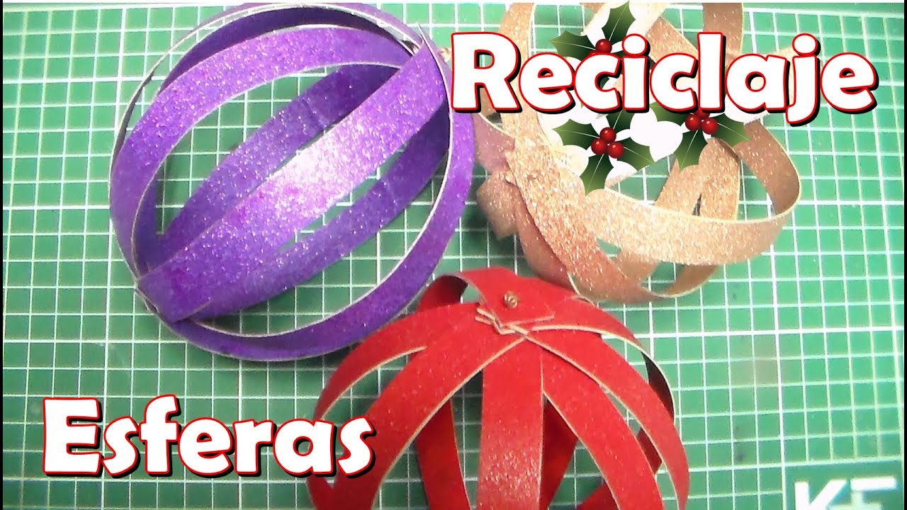 Como hacer esferas/bolas Navideñas (reciclaje)