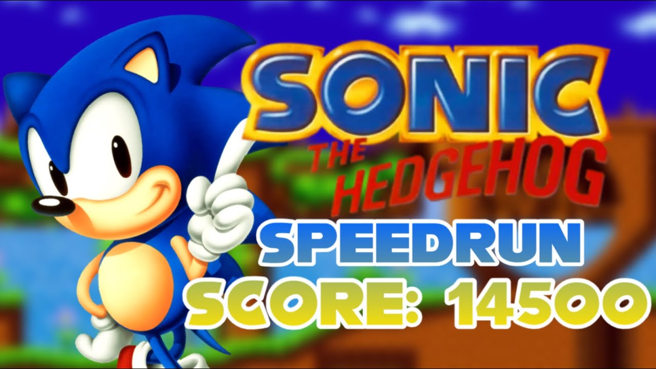 Sonic The Hedgehog Speedrun Green Hill Zone Act 1 Score: 14500