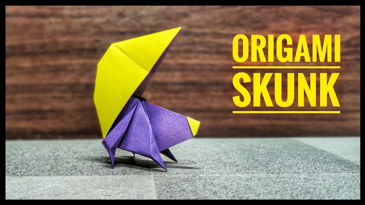 Origami Skunk | Origami Animals | Origami tutorial | Paper craft