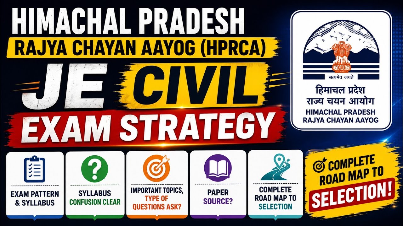 HPRCA JE Civil Preparation Strategy |Question Types | Syllabus Confusion Cleared + Smart Study Plan