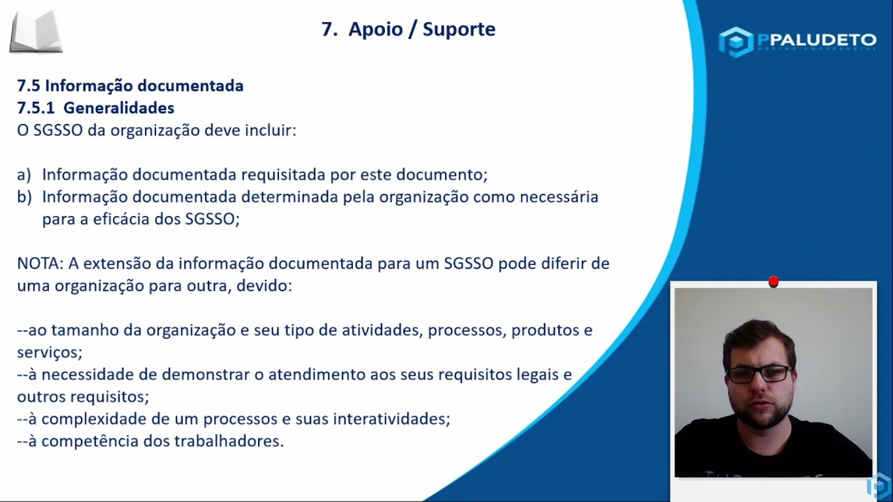 Exemplo de Aula - Formação de Auditor Interno ISO 45001:2018