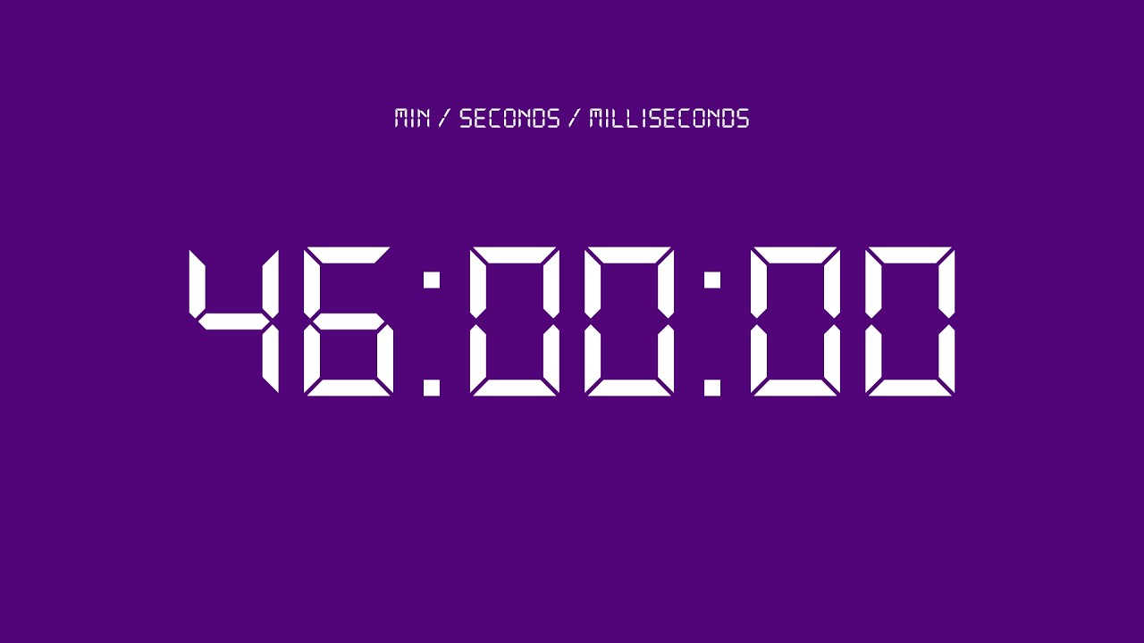46 minute countdown timer