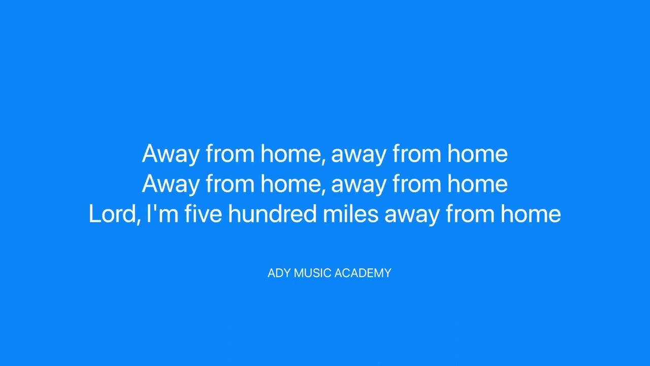 Five Hundred Miles (Piano Version) Karaoke Music For Practice Lower Key