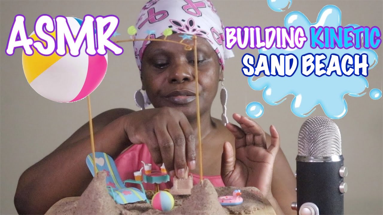 Building A Kinetic Sand Beach ASMR CHEWING GUM