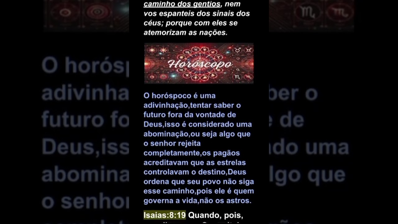 O QUE A BIBLIA DIZ SOBRE HOR&Oacute;SPOCO