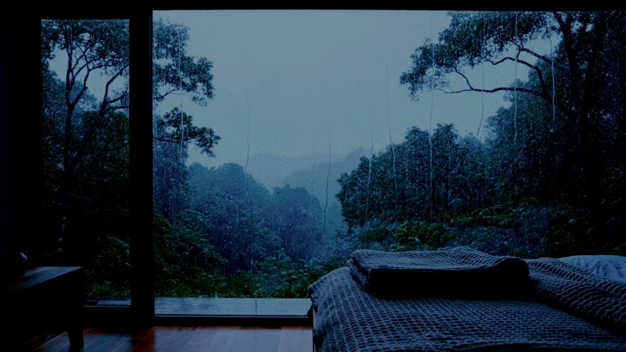 You’ll Fall Asleep Fast 🌙 Cozy Bedroom Rain Outside the Window