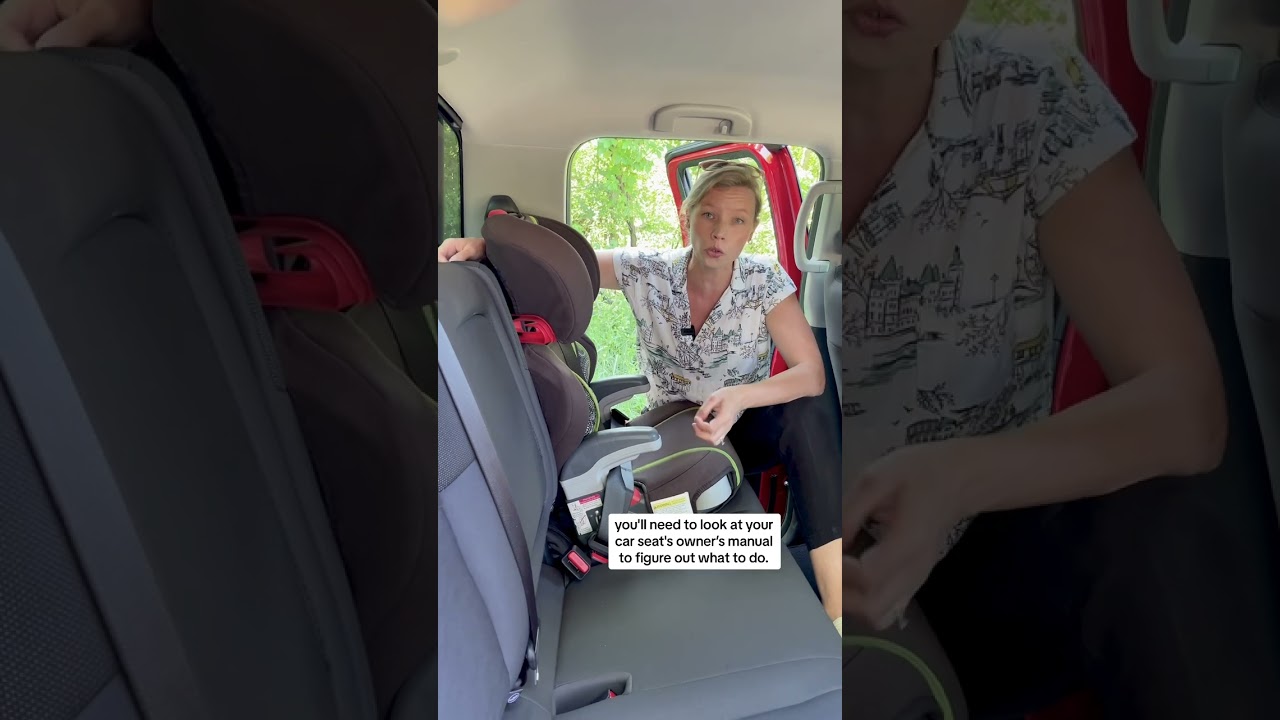 Learn how to install a booster seat with our experts! #newparents #newmom #newdad #carseat