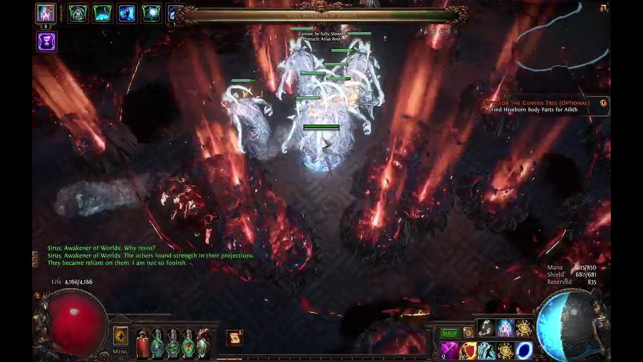 POE 3.27 - World Shatterer Spectres vs Normal Sirus