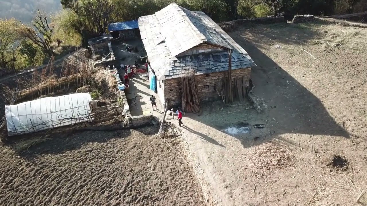 Aerial View of one of the most beautiful villages in the world - Swata