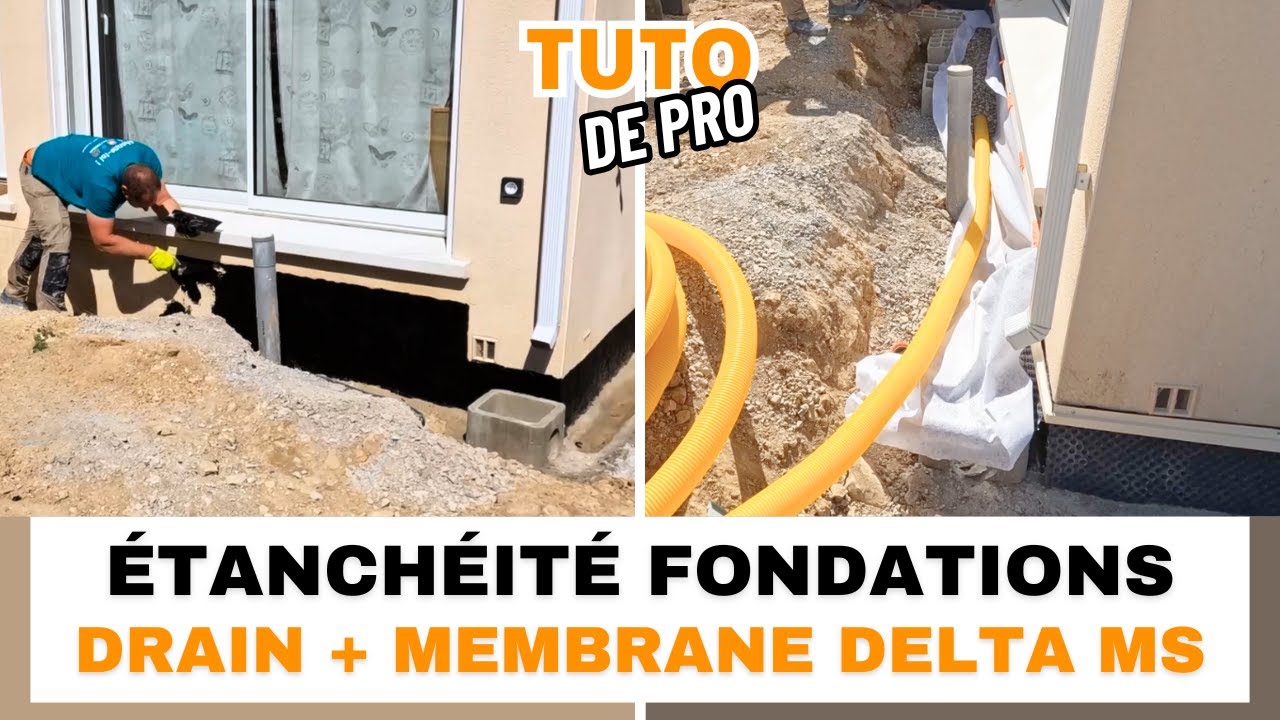 Comment imperméabiliser les fondations et poser un drain autour d’une maison neuve – Tuto complet