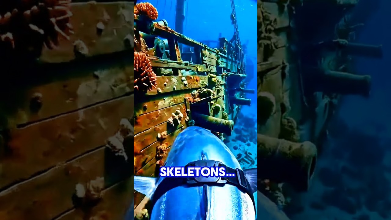 Tuna with a GoPro Explores a Sunken Pirate Ship (1780) 🏴&zwj;☠️ #underwaterexplorer  #usa #ship  #yt