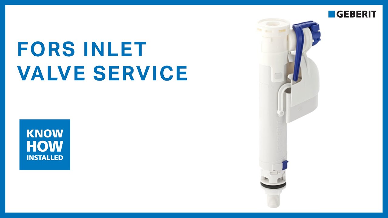 Geberit FORS inlet valve service